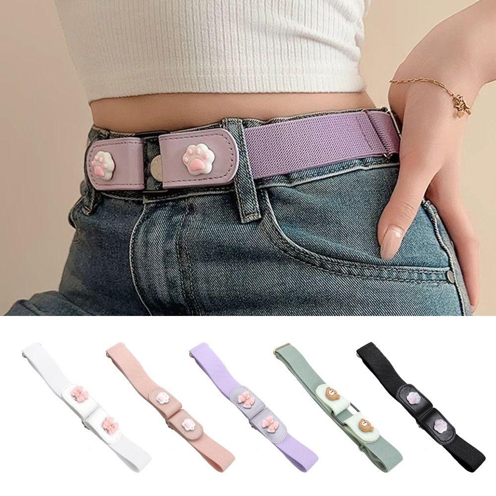 Elastyczny Pasek z Klamrą Zatrzaskową Regulowana Długość Niewidoczny Pasek dla Kobiet Mężczyzn