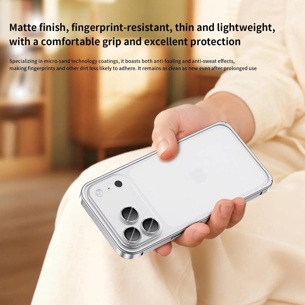 For iPhone 17Pro Max 16 15 Haima Buckle Metal Frame Shell Film Integrated Lens All inclusive Male And Female Protective Cover