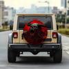 Red Devil 2D Printed Spare Tire Cover - Fit For Camper, Car, Trailer, RV, SUV, Truck - Durable Polyester Wheel Covers With Bold