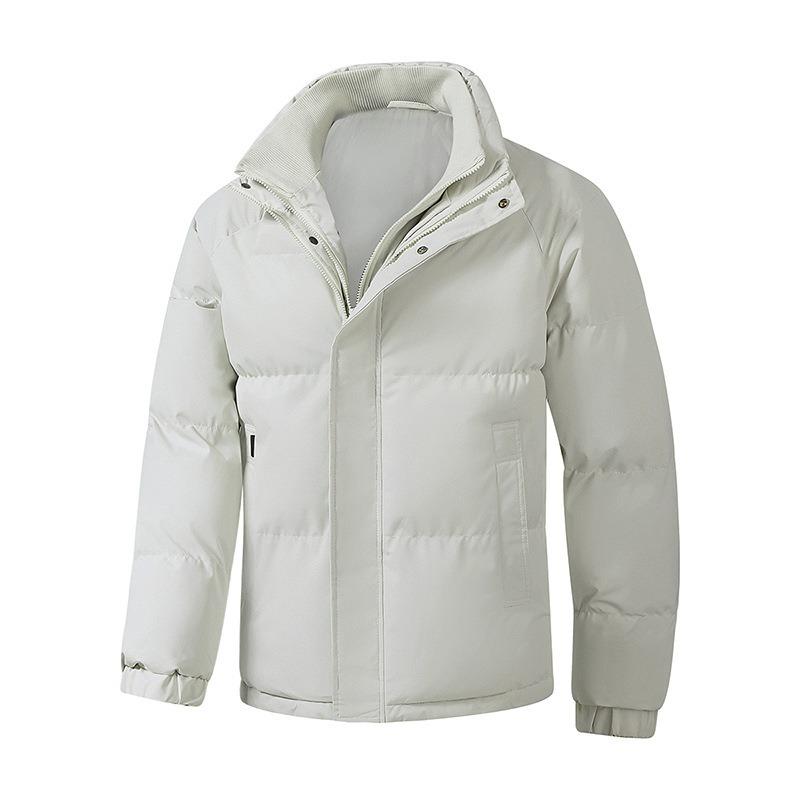 New Winter Cotton-padded Jacket Men's Casual Couple Fake Two-piece Thickened Cotton-padded Jacket Bread Jacket Stand-up Collar Jacket