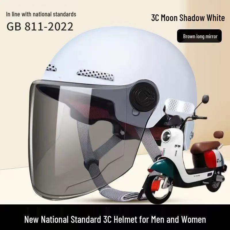 3C Certified Summer Motorcycle Half-Helmet for Men & Women, with Sun Protection, Universal All-Season Riding Hat