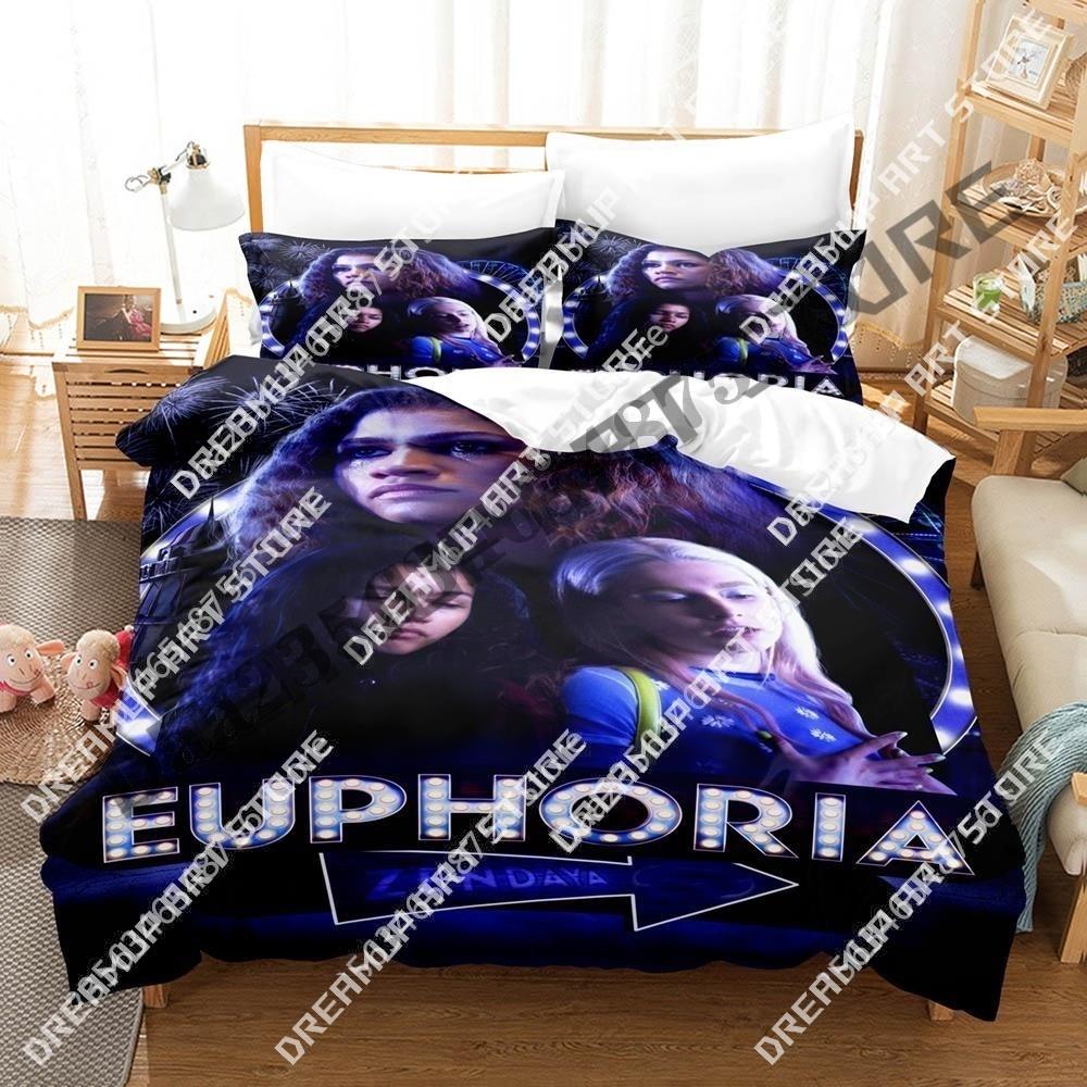 3D Print TV Euphoria Bedding Set Boys Girl Twin Queen King Size Duvet Cover Pillowcase Bed boys Adult Home Textiles