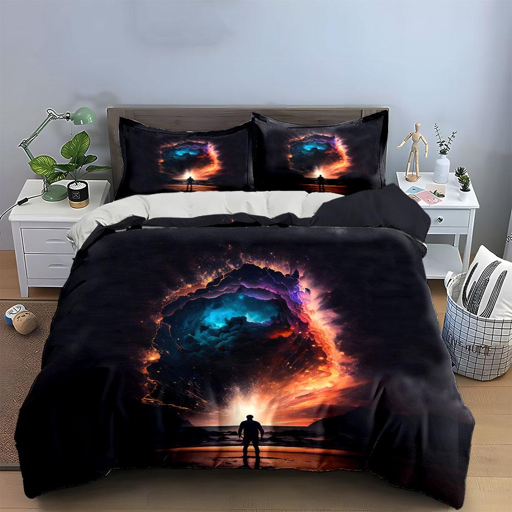 Cosmic Art Three-Piece Set Soft Comfortable Duvet Cover Bedding Set Included 1*Duvet Cover & 2*Pillowcases, Gift