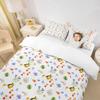 Garden Flowers Pattern Duvet Cover Set Single Size for Girls Adults Women Kids Butterflies Print Bedding Set + 2 Pillowcases