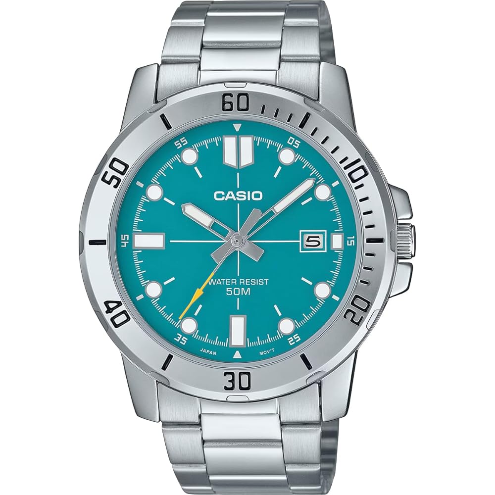 

Casio Standard Analog Quartz Men s Watch MTP-VD01D-3E2V Metal Band Blue Green Overseas Model