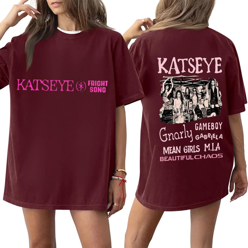 Dam T-shirt med tryck och rund hals och korta ärmar