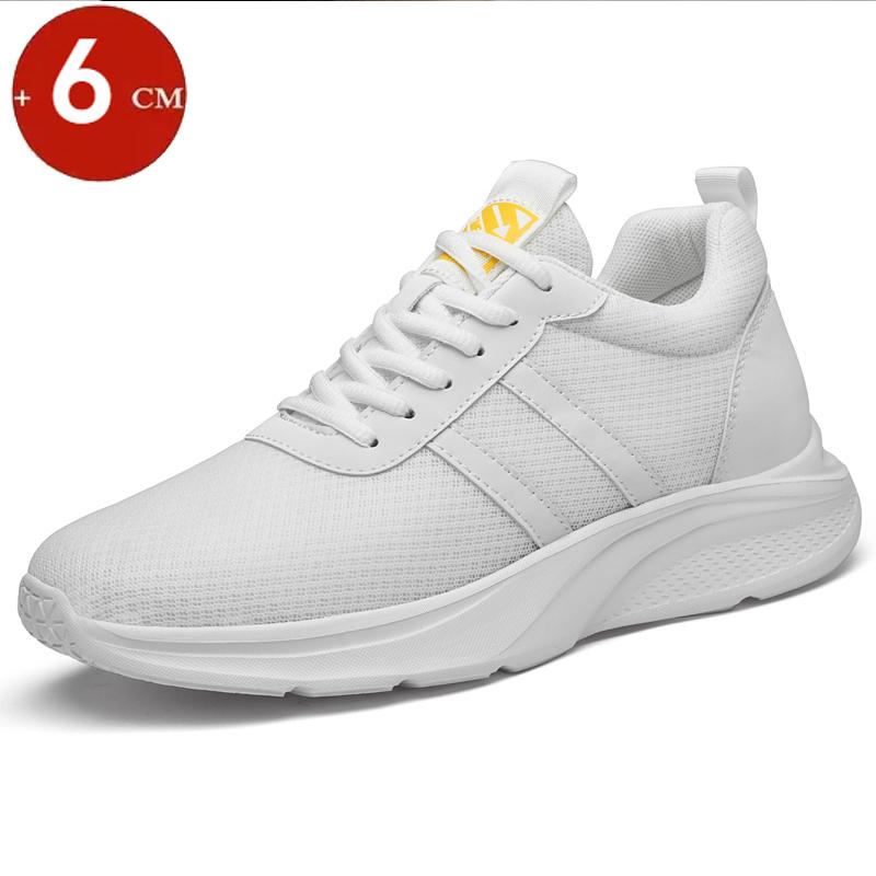 2025 Increased Men Sneakers Elevator Shoes Breathable Sports Hidden 4cm 6cm 8cm Height Increasing Shoes Male Taller Casual Shoes