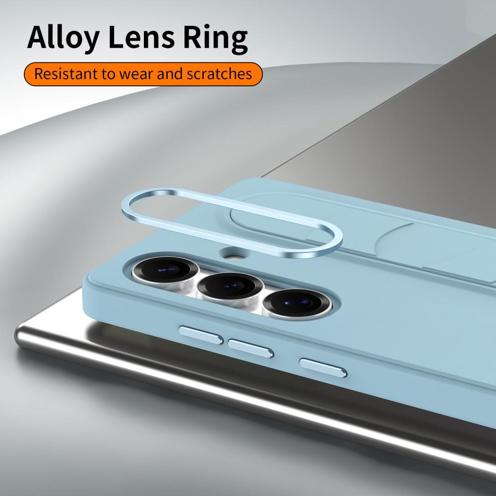 Funda Protectora de Armadura con Soporte y Correa de Muñeca de Silicona Mate para Teléfono Samsung S25 S24 S23 S26 Ultra Plus Cubierta de Botón de Control Inteligente