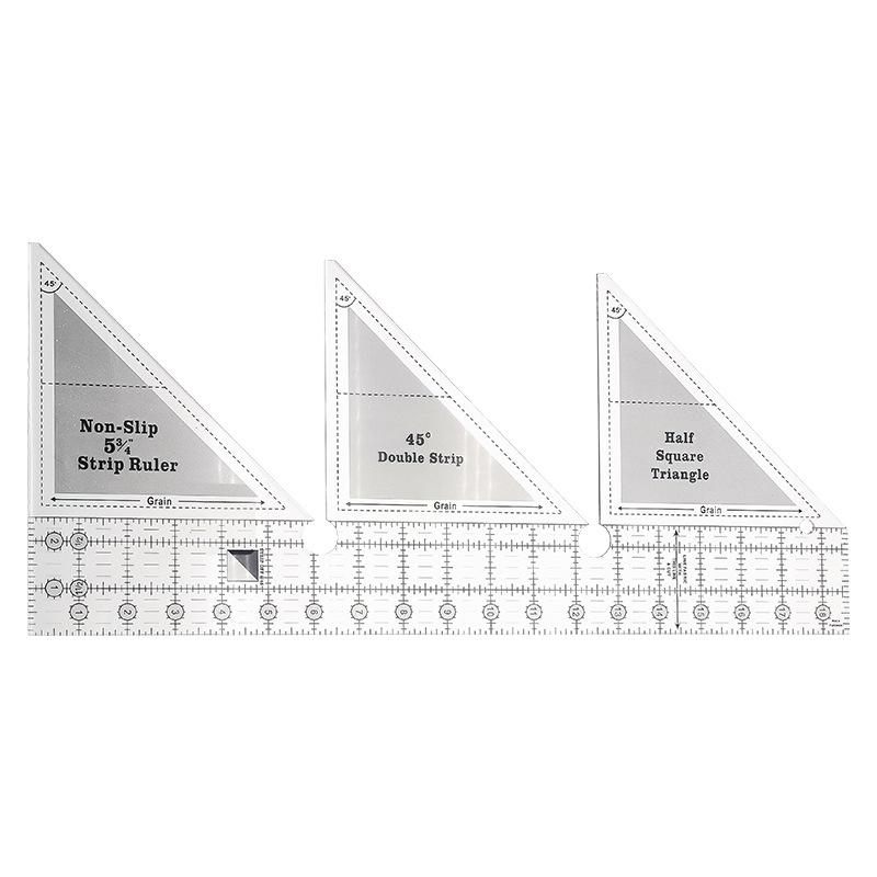 Acrylic Irregular 90° Sewing and Patchwork Ruler for Fabric Cutting