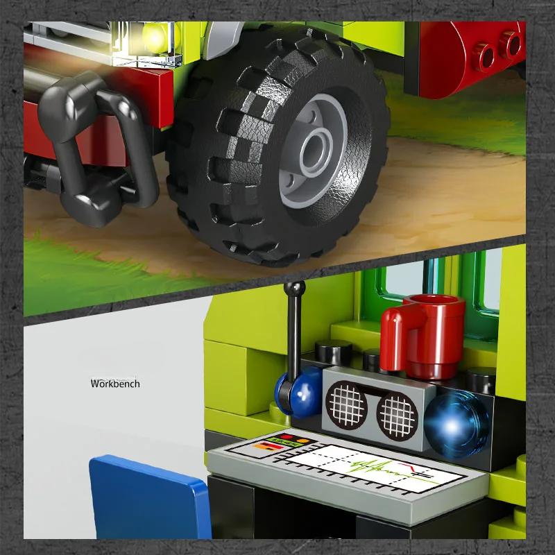 523 szt. Klocki do budowania modelu dinozaura Zestawy zabawek Jurassi Rex World Samochód Łódź Zestawy Dino Mini Figurka Mini Klocki Zabawki dla Dzieci Chłopców Prezenty Bez Pudełka