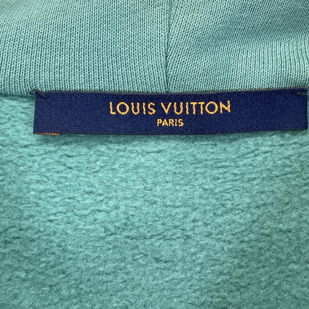 Louis Vuitton RM2129 IHN HLY33W 21AW Green Signature Logo Oversized Fleece-Lined Parka Tops M greenUsed