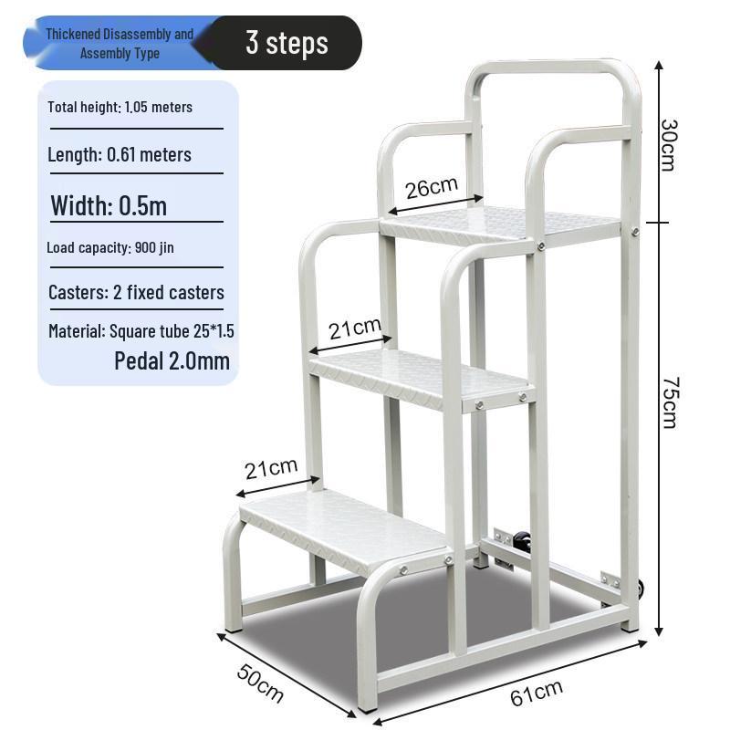 Anti-Slip Movable Climbing Ladder for Warehouse and Supermarket Storage