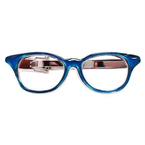 SWANK blue tabby glasses glasses tie pin tie bar T0083