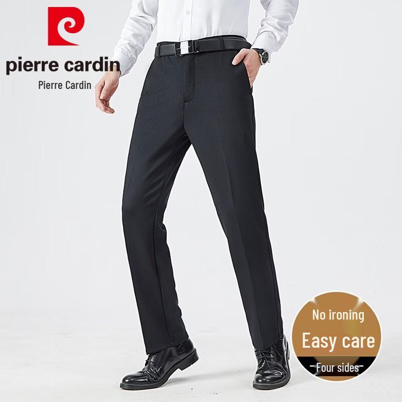 

Pierre Cardin Men s Spring Autumn Straight-Leg Wrinkle-Free Business Casual Trousers 35