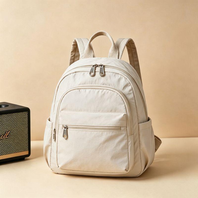 Schoolbag1011 New Casual Backpack Women's Fashion Versatile Light Travel Small Backpack Large Capacity Multi-Pocket Commuter
