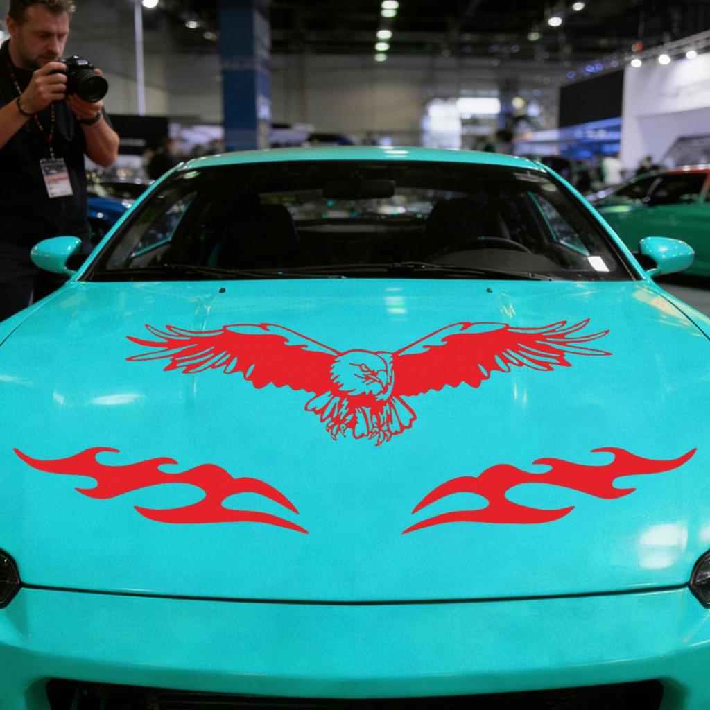 Cars Stickers UV-Resistant Eagle Adhesive Fashion Decor Eagles Bumper Sticker For Vehicles Auto Truck Hood DIY Modelling
