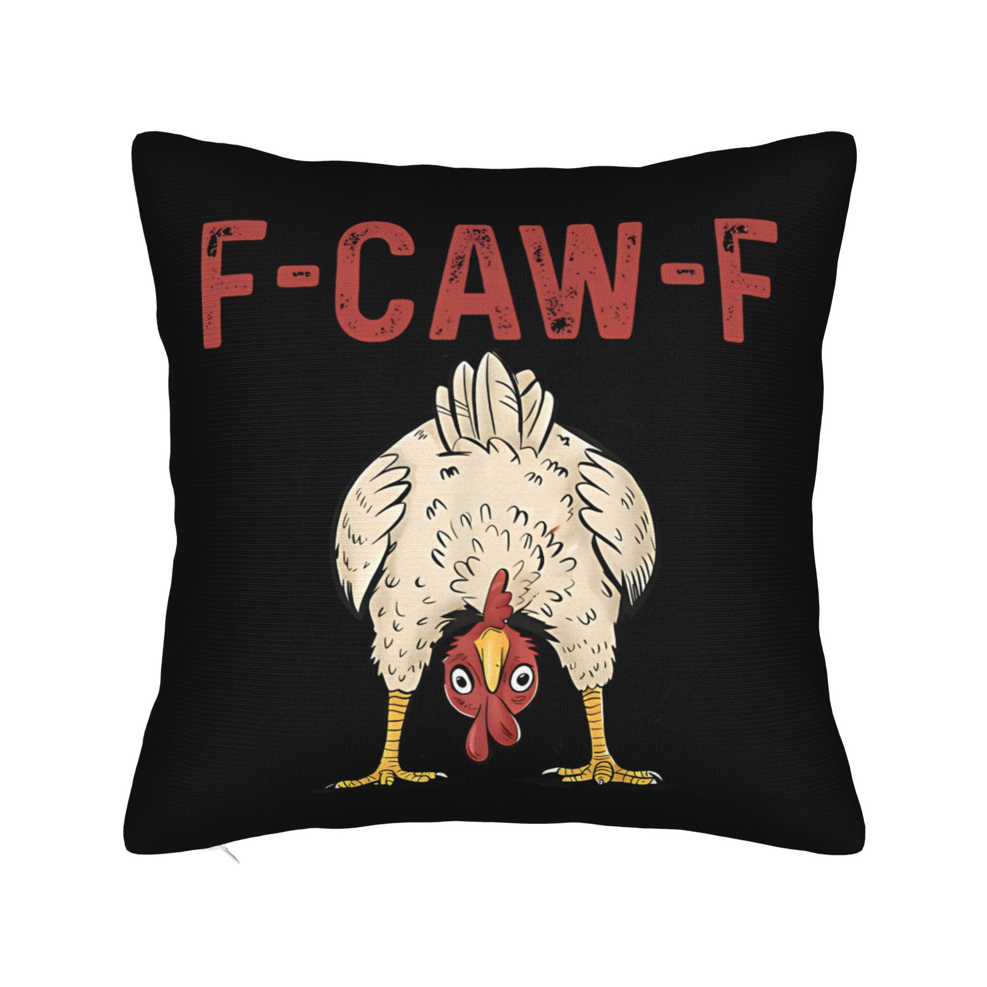 

FCawF Chicken Square Pillow Cases Humor Rooster Meme Cushion Cover Fashion Polyester Decor Pillowcover for Seat 4040cm 30x30cm 12x12in