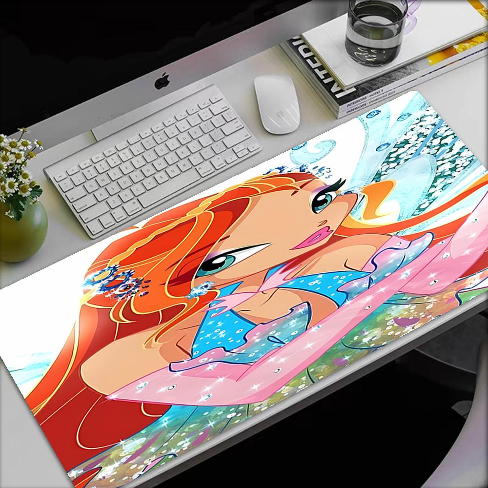 Winx Club Theme Mouse Pad, Non Slip Rubber Base, Multifunctional Office & Home Decor, Perfect for Workspace Personalization.