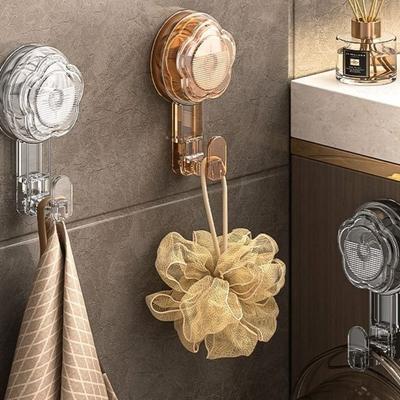 Punch-Free Traceless Sucker Hook Moisture-proof Robe Hook Rotating Suction Cup Hook  Bathroom