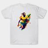 Men Black Print T-shirt Pele No-Cut Transfer Paper Print Cotton Tshirt