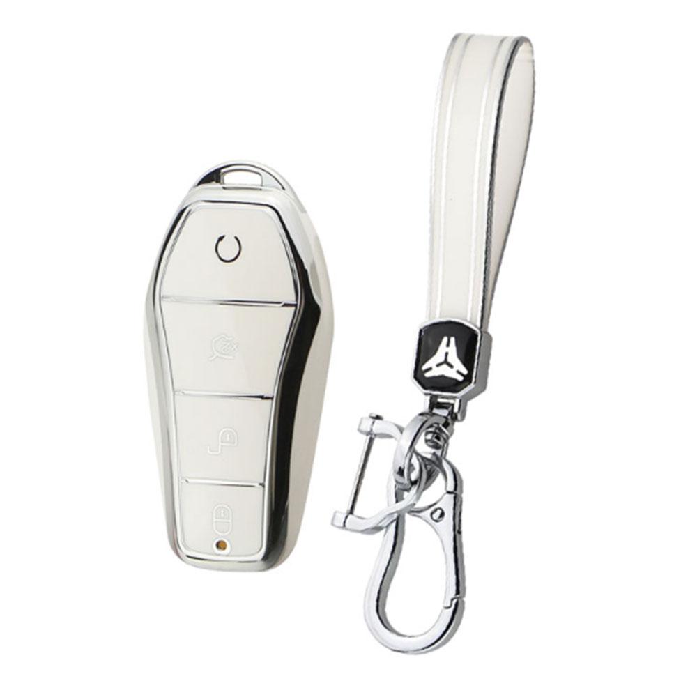 Car Key Case Cover for BYD Atto 3 Han EV Dolphin Seal U Sealion 07 4 Buttons TPU Remote Key Shell Fob Protector Accessories