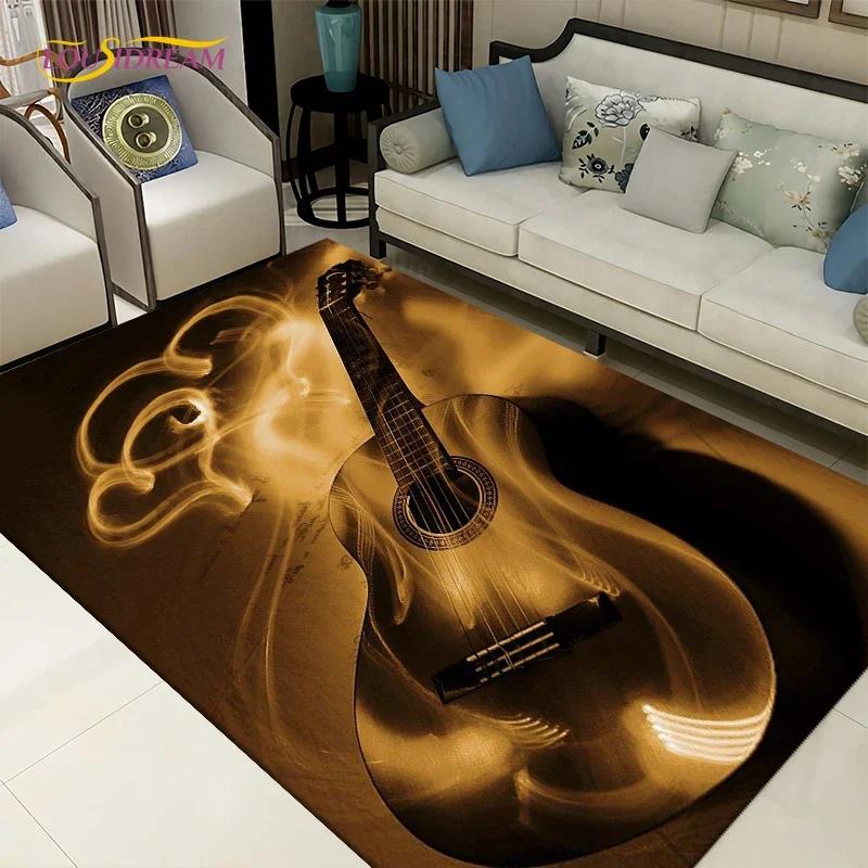 Tapete criativo 3d de água e fogo para guitarra, tapetes para decoração de sala de estar, quarto, cozinha, banheiro, tapetes antiderrapantes