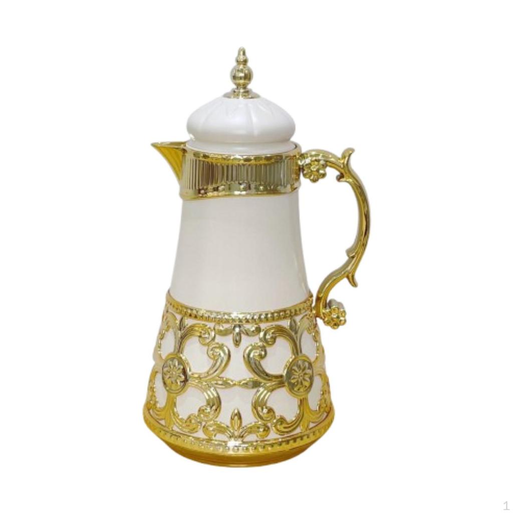 1L Coffee Pot Multipurpose Water Carafe Glass Liner Jug Insulated Tea for Home Cafe