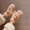 Thicken Bow Plush Gloves Full Finger Mittens Cute Gloves Creative Student Knitted Gloves  Female