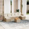 VidaXL Garden Lounge Set with Cushions 8 Pcs, Patio Sofas, Patio Furniture Set, Outdoor Furniture, Beige 3256583