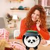 KX4B Tigela de Cerâmica Panda para Lã Porta-armação para Bolas de Lã de Tricô para Artesanato Crochê Decoração de Mesa Doméstica
