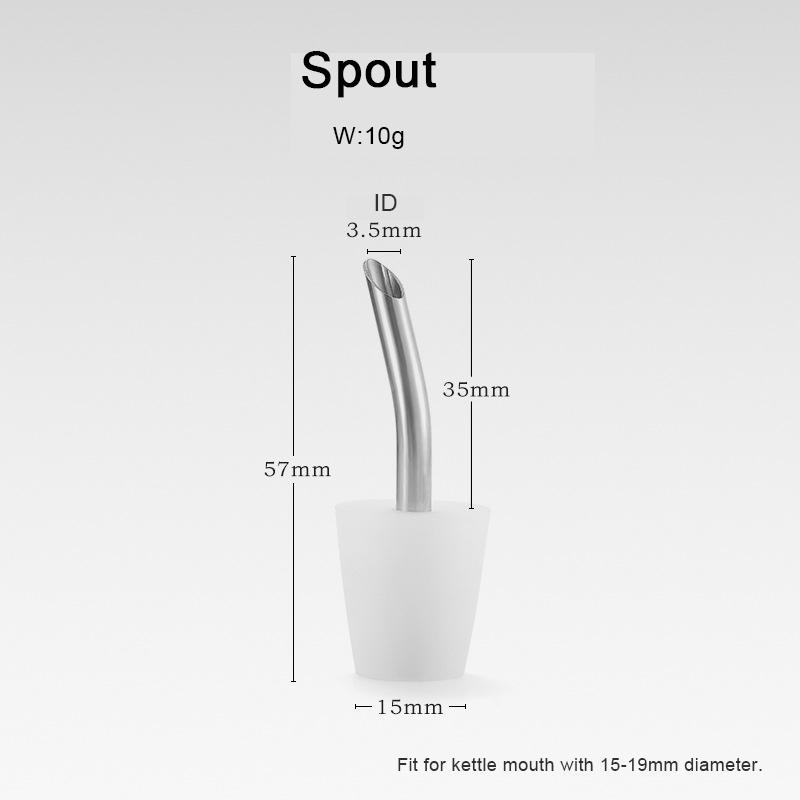 Outdoor Stainless Steel Kettle Long Narrow Spout Teapot Spout Coffee Pot Extension Pipe Hand Drip
