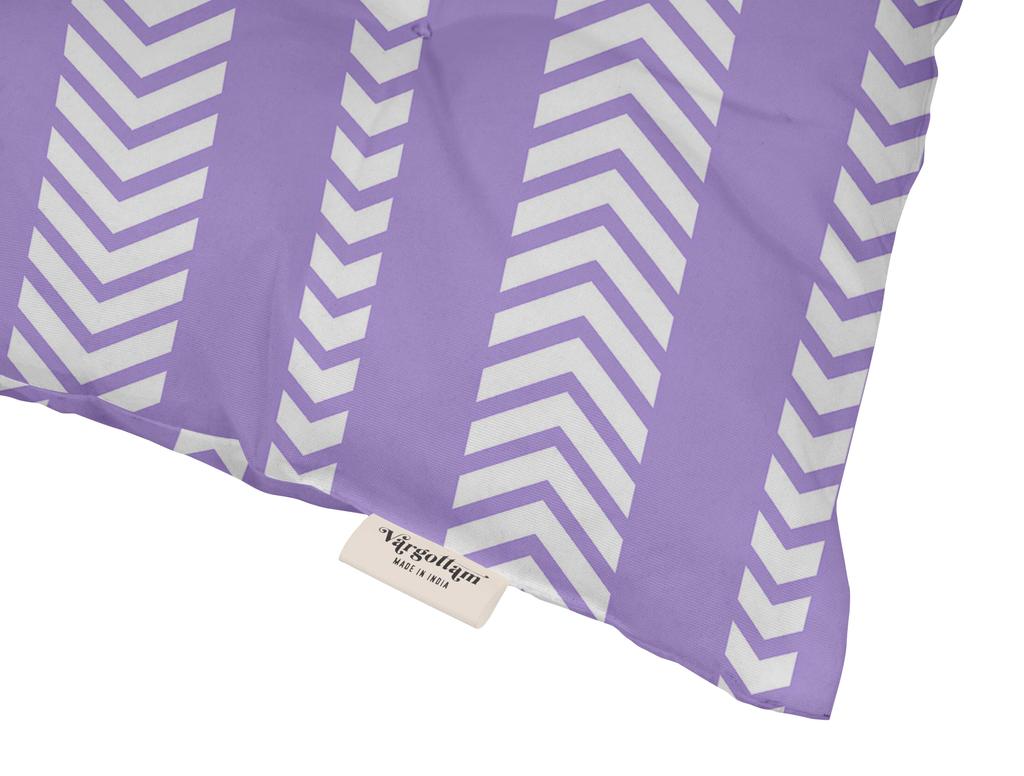 Vargottam Indoor Outdoor Tufted Printed Square Seat Patio Cushion Set Of 2 Water Resistant Patio Furniture Seat Cushion 19,inches, Purple |