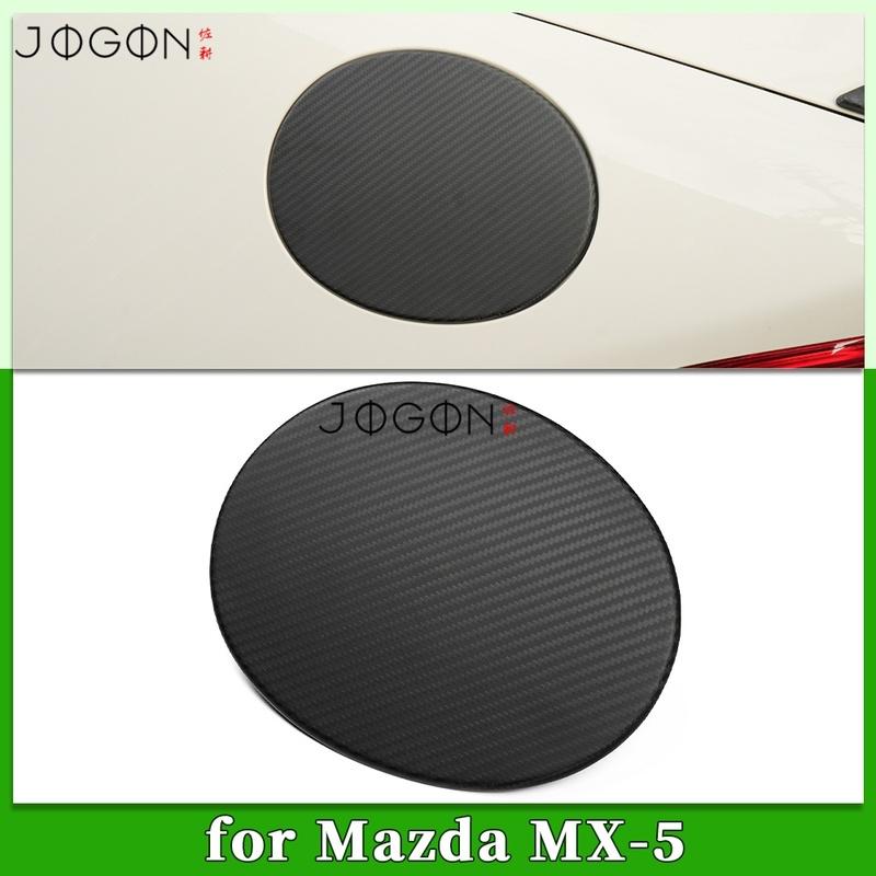 Carbon Fiber Exterior Car Rear Tank Fuel Oil Gas Cap Outlet Cover Trim Accessories For Mazda MX-5 MX5 Miata 2015-2024