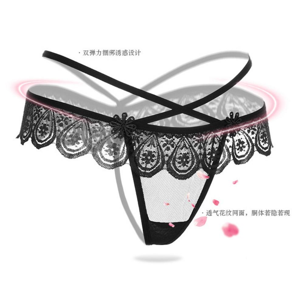 Sexy Panties Ladies Seduction Lace Stretch Transparent Bundle with Thong T-pants Sexy Lingerie 2152