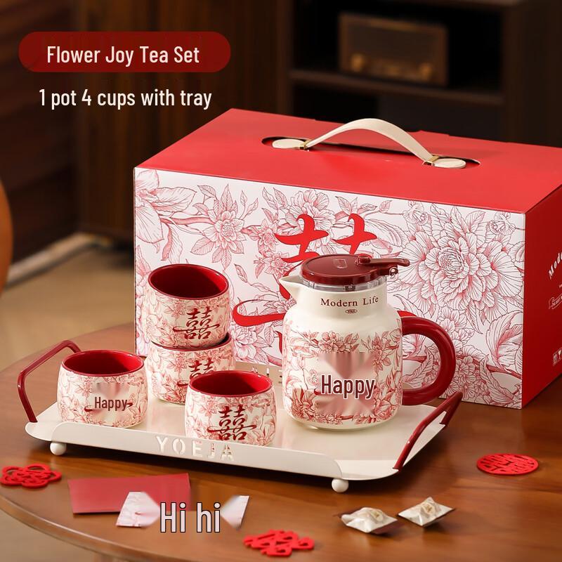 KANGMO European Style Ceramic Teapot & Cup Set