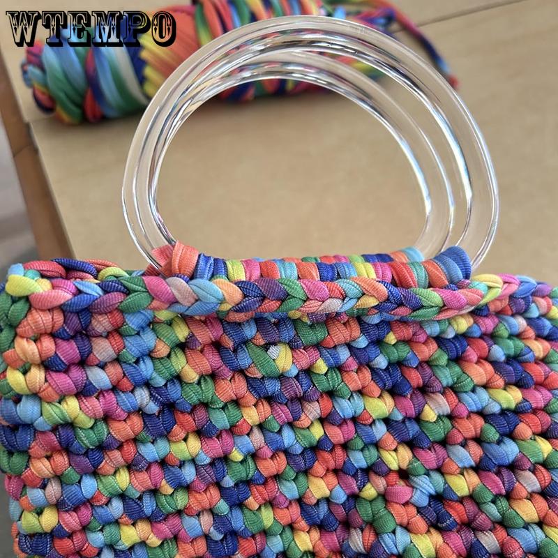 WTEMPO Transparent D-Shaped Handles Replacement for Handmade Handbags Purses Handles DIY Bags Crafts Gifts Making Supplies Handles for Your Families
