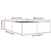 VidaXL Black Bed Frames 120x200 Cm Engineered Wood, Bedroom Furniture, Bed Base, Panel Bed, Bed, Bed 3280931