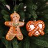 Christmas Gingerbread Man Tree Ornament With Plastic Material For Holiday Decor