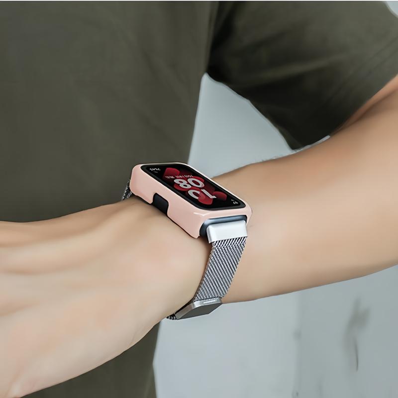 Glass Case Protector For Huawei Band 7 6 Honor Band 6 Bumper Shell Cover For Huawei Band7 Band6 Protective Screen Film Case