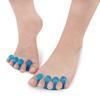1 Pair Toe Separator for Overlapping Toes, 3-Hole Blue Gel Bunion Corrector, Soft SEBS Foot Spacer for Hallux Valgus, Toe Straightener for Women
