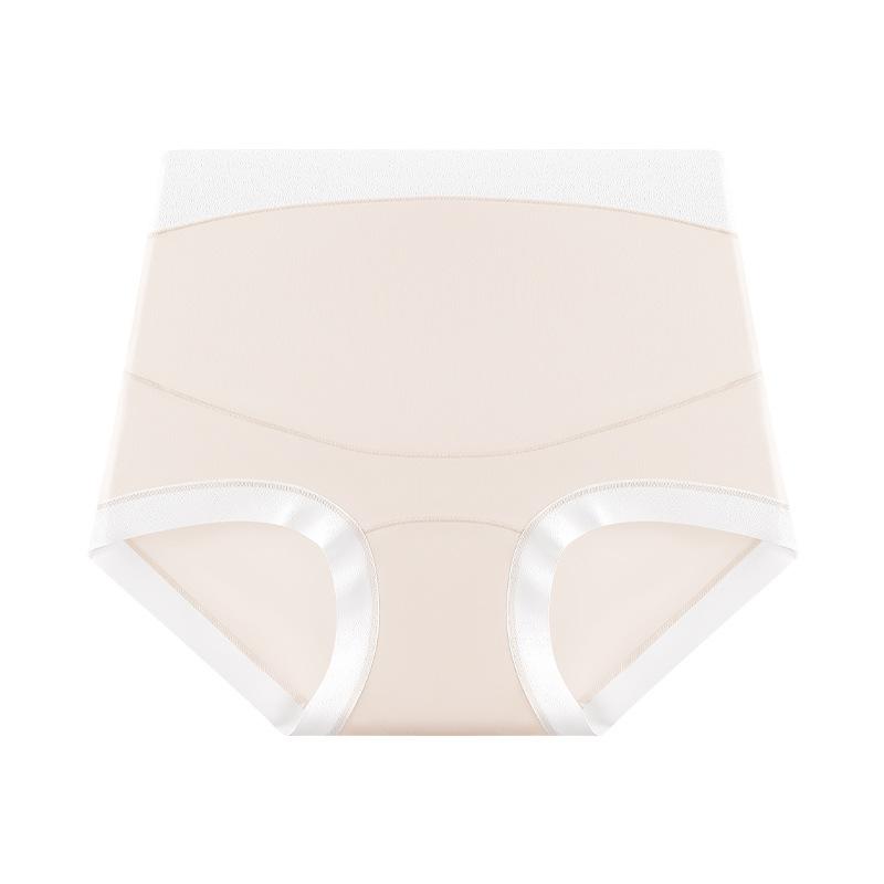 Oversized Women's Spring and Summer High Waist Antibacterial Cotton Extended Crotch Maternity Briefs