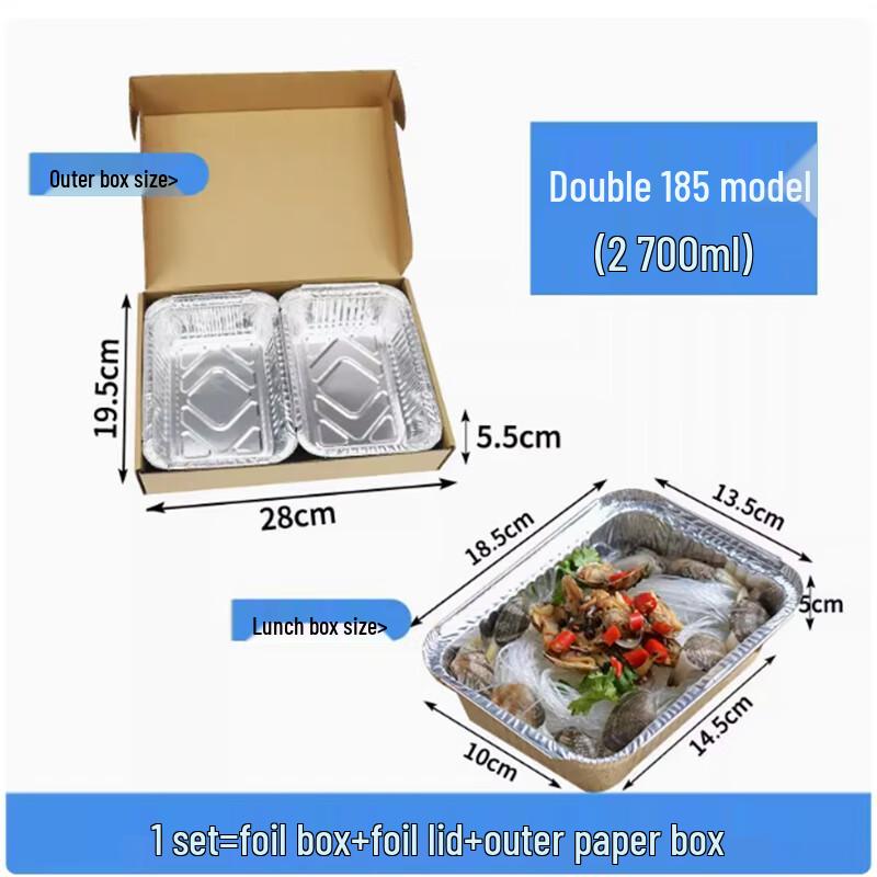 Saintbilai Premium Aluminum Foil Meal Containers with Lids