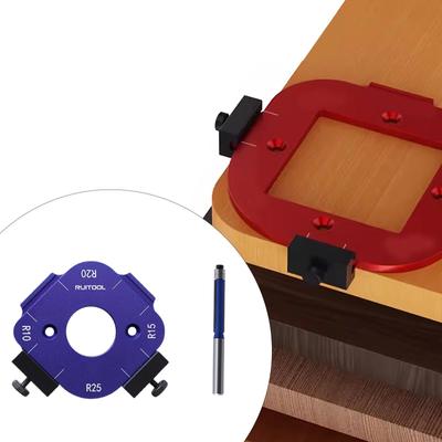 -Angle Positioning Template, Aluminum Alloy, Professional Corner Radius Fixture for Wood Router