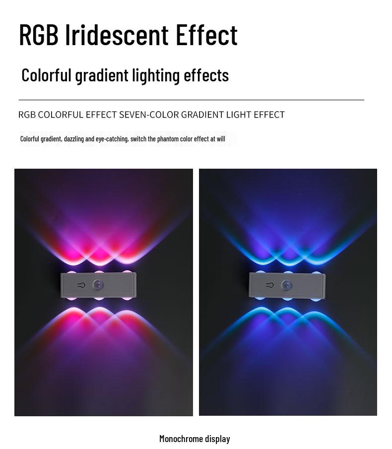 Rechargeable RGB Cat Eye Sensor Wall Lamp with Magnetic Suction