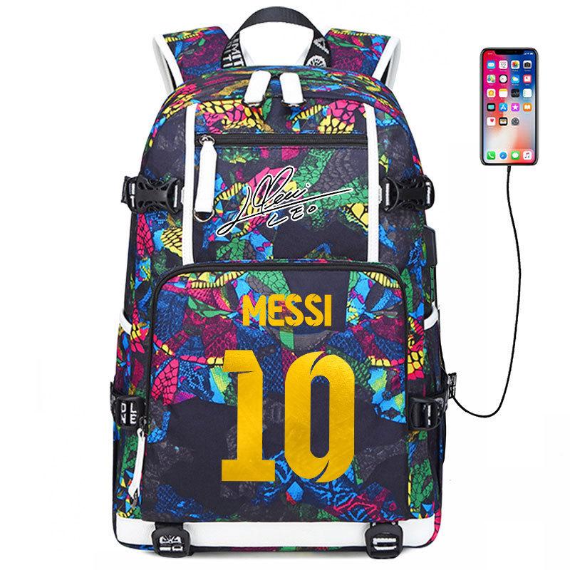 Large Capacity Football Backpack Mbappe School Bag Neymar Signature Backpack