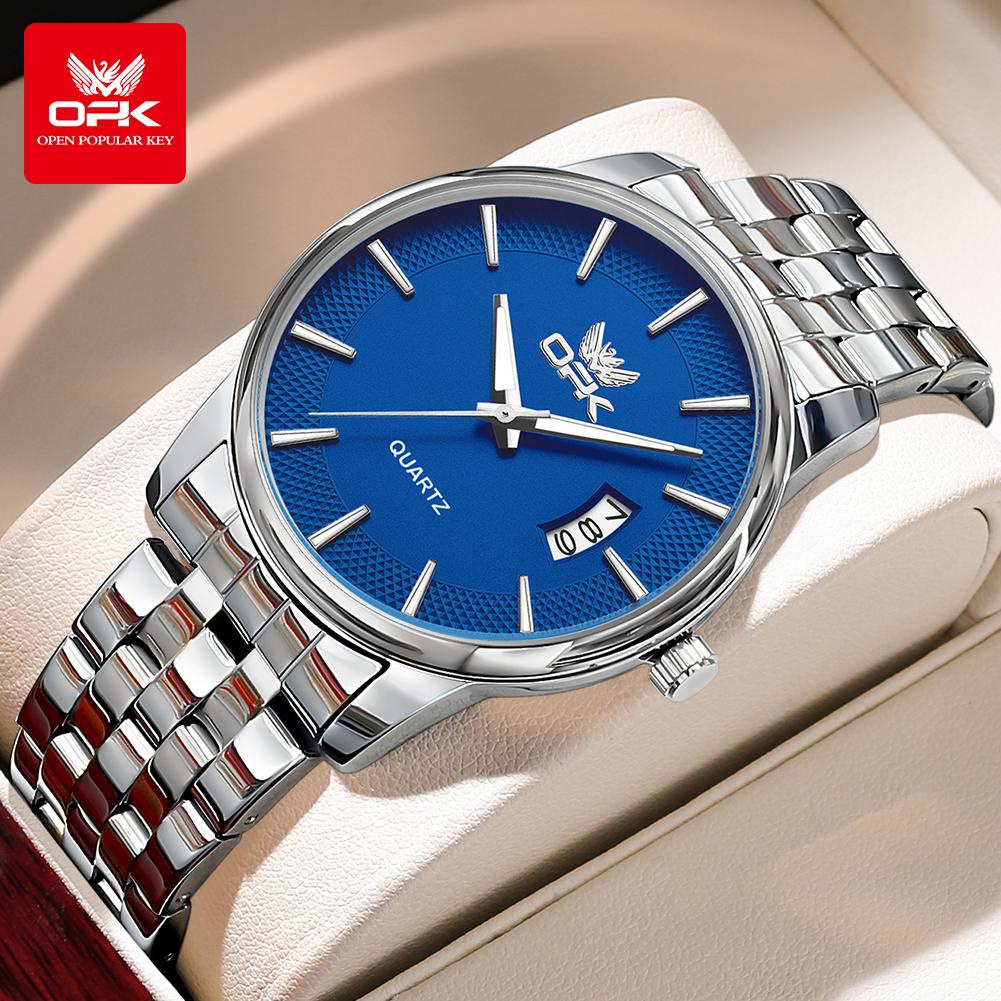 OPK Brand Men's Quartz Watch Single Calendar 6045