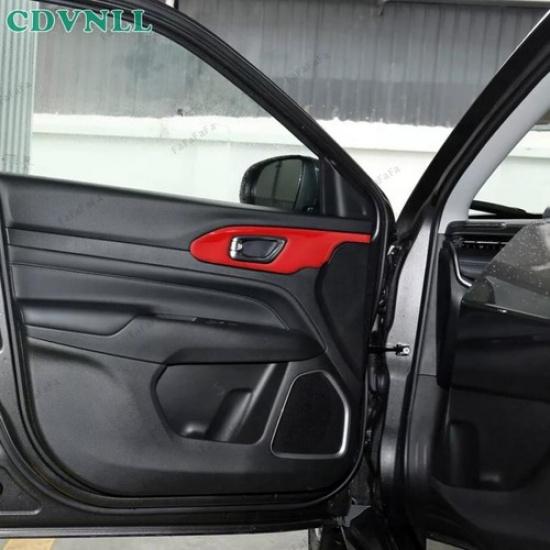 For Jeep Compass -2025 Accessories Red Car Inner Door Handle Bowl Cover Trim