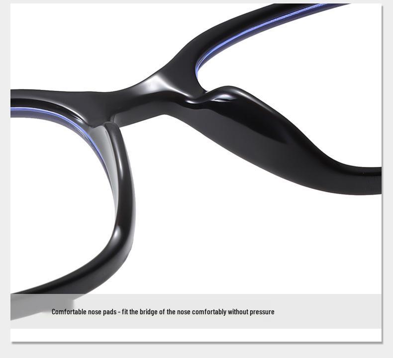 Unisex Ultralight Square Anti-Blue Light Glasses Frame, Non-Prescription with Myopia Lens Option