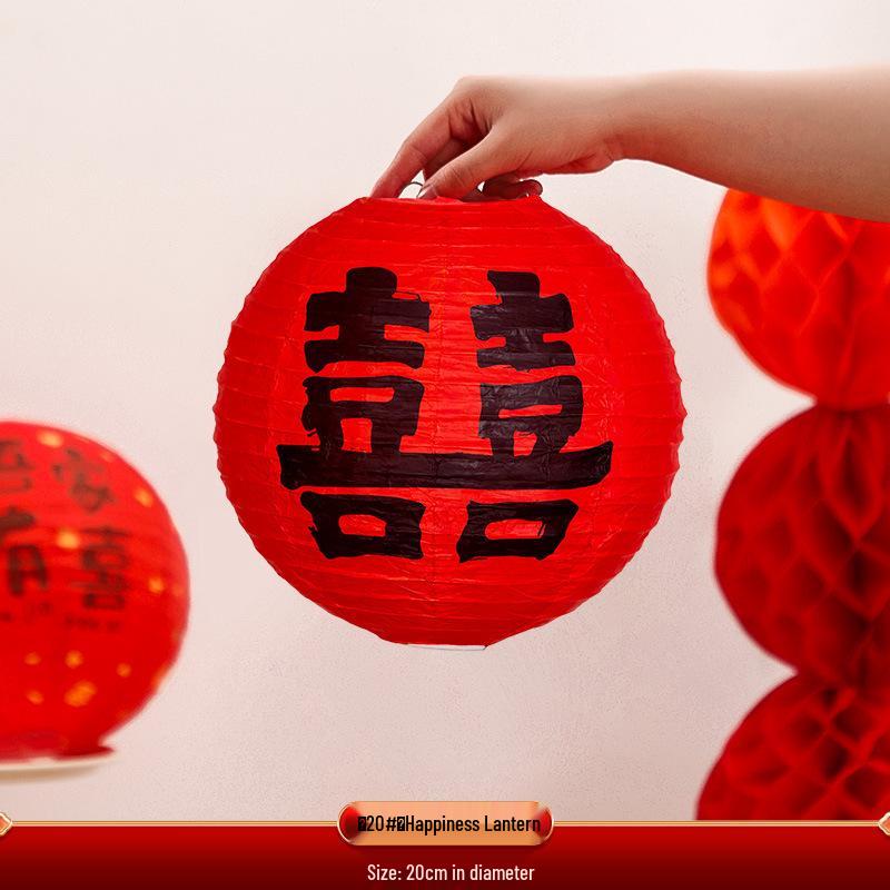 2025 Red Festive Flower Paper Lanterns: Wedding & Celebration Indoor Decoration