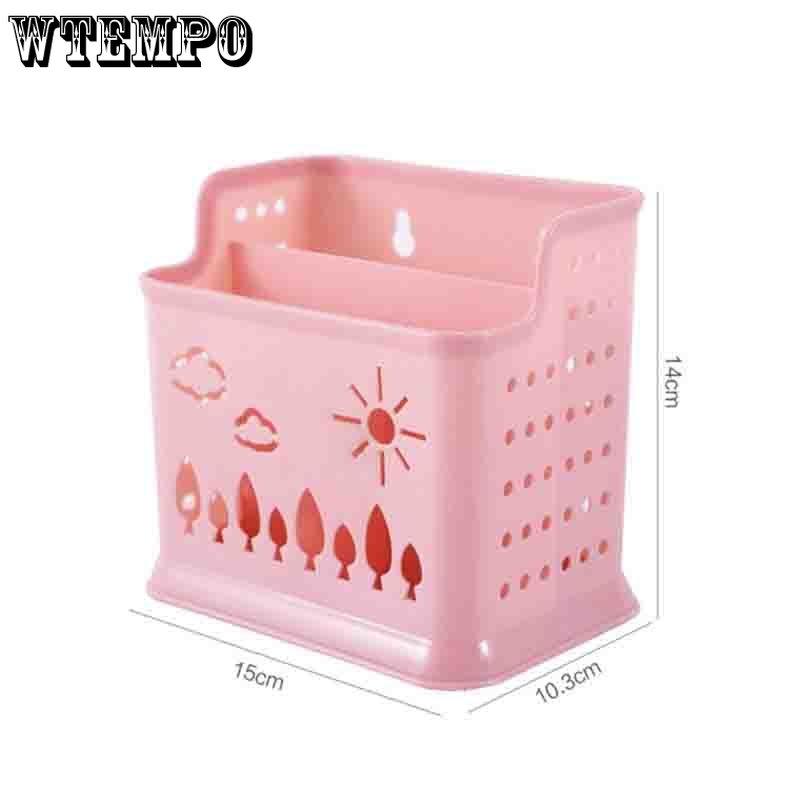 

Кухонная бытовая перфорированная свободная полка настенная многофункциональная коробка для хранения посуды палочки для еды трубка стойка для палочек для еды клетка розовый